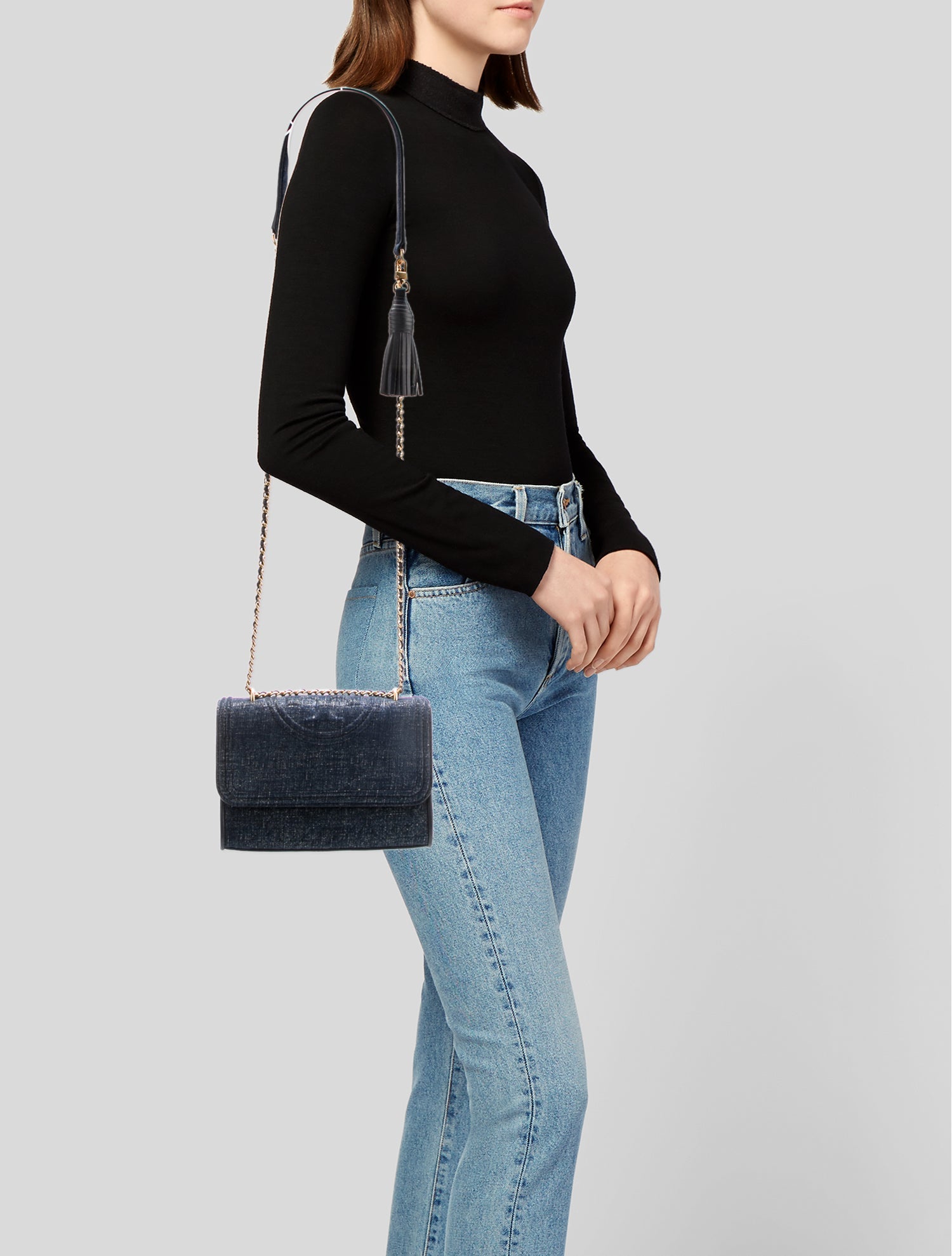 Tory Burch Suede Top Handle Bag