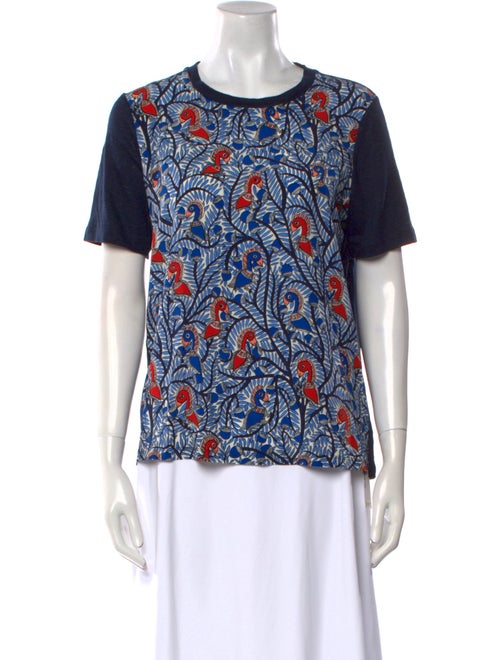 Tory Burch Linen Printed T-Shirt