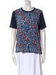 Tory Burch Linen Printed T-Shirt
