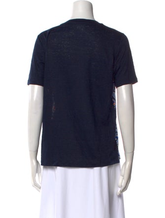 Tory Burch Linen Printed T-Shirt