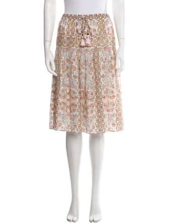 Tory Burch Floral Print Knee-Length Skirt