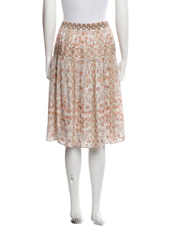Tory Burch Floral Print Knee-Length Skirt