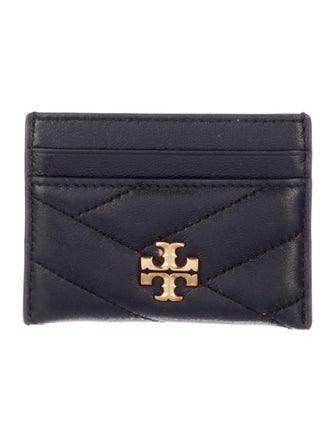 Tory Burch Quilted Pattern Leather Card Holder
