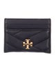 Tory Burch Quilted Pattern Leather Card Holder