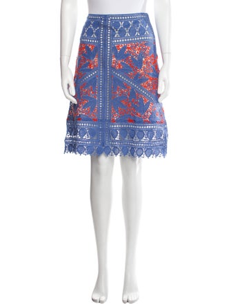 Tory Burch Lace Pattern Knee-Length Skirt