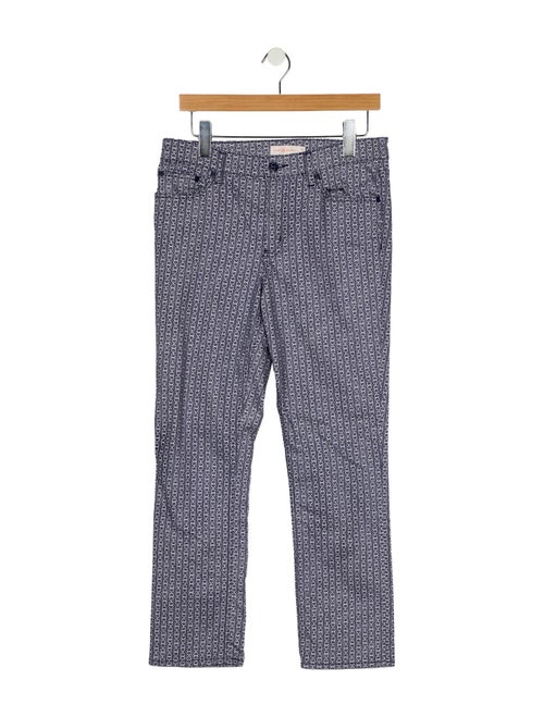 Tory Burch Mid-Rise Straight Leg Jeans