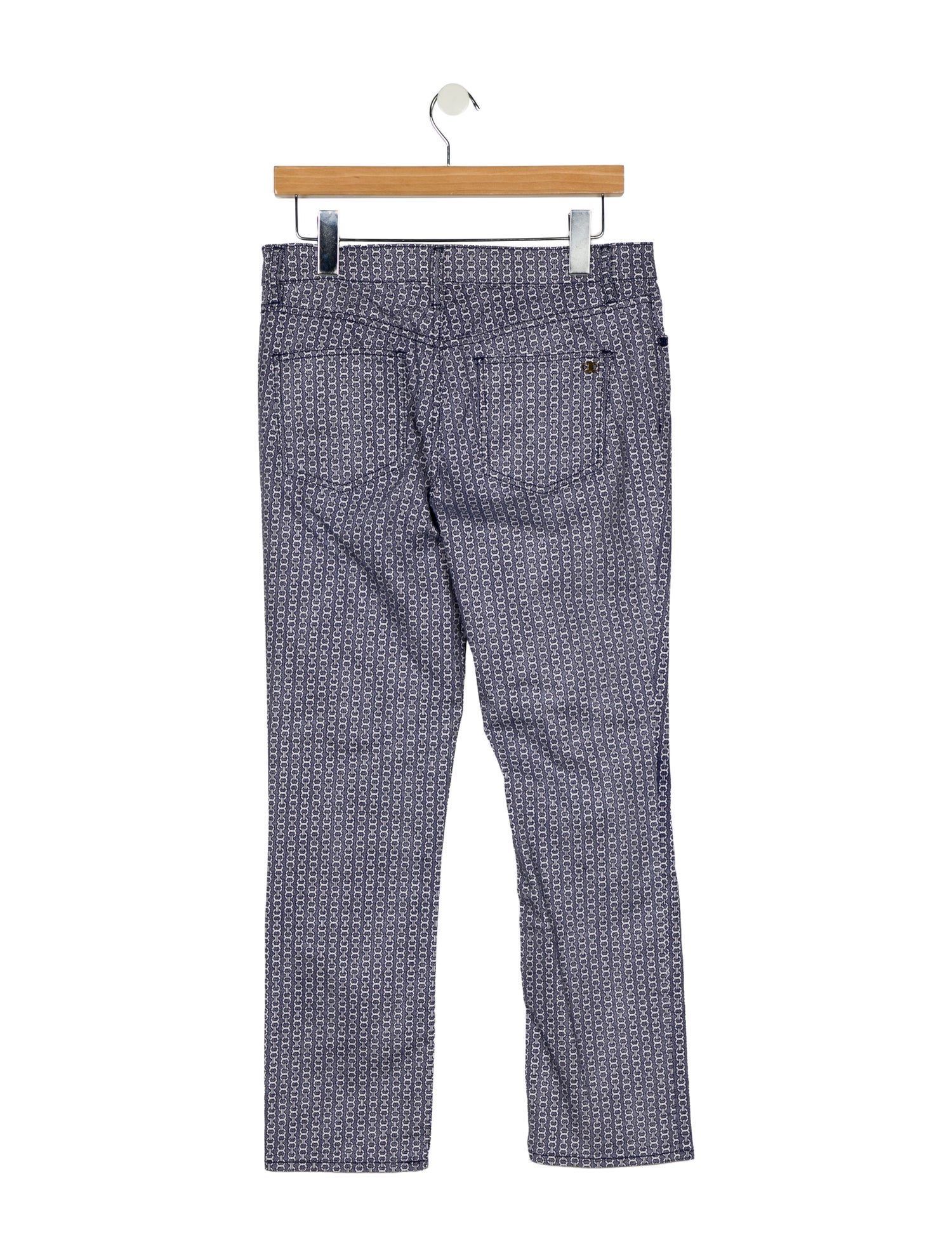 Tory Burch Mid-Rise Straight Leg Jeans