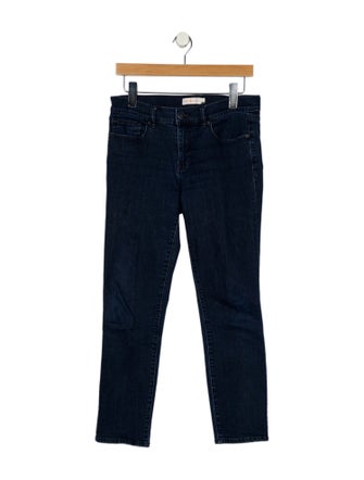 Tory Burch Mid-Rise Straight Leg Jeans