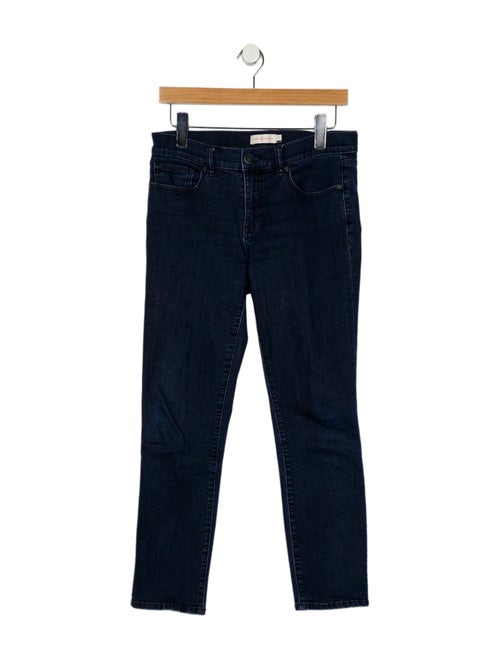 Tory Burch Mid-Rise Straight Leg Jeans