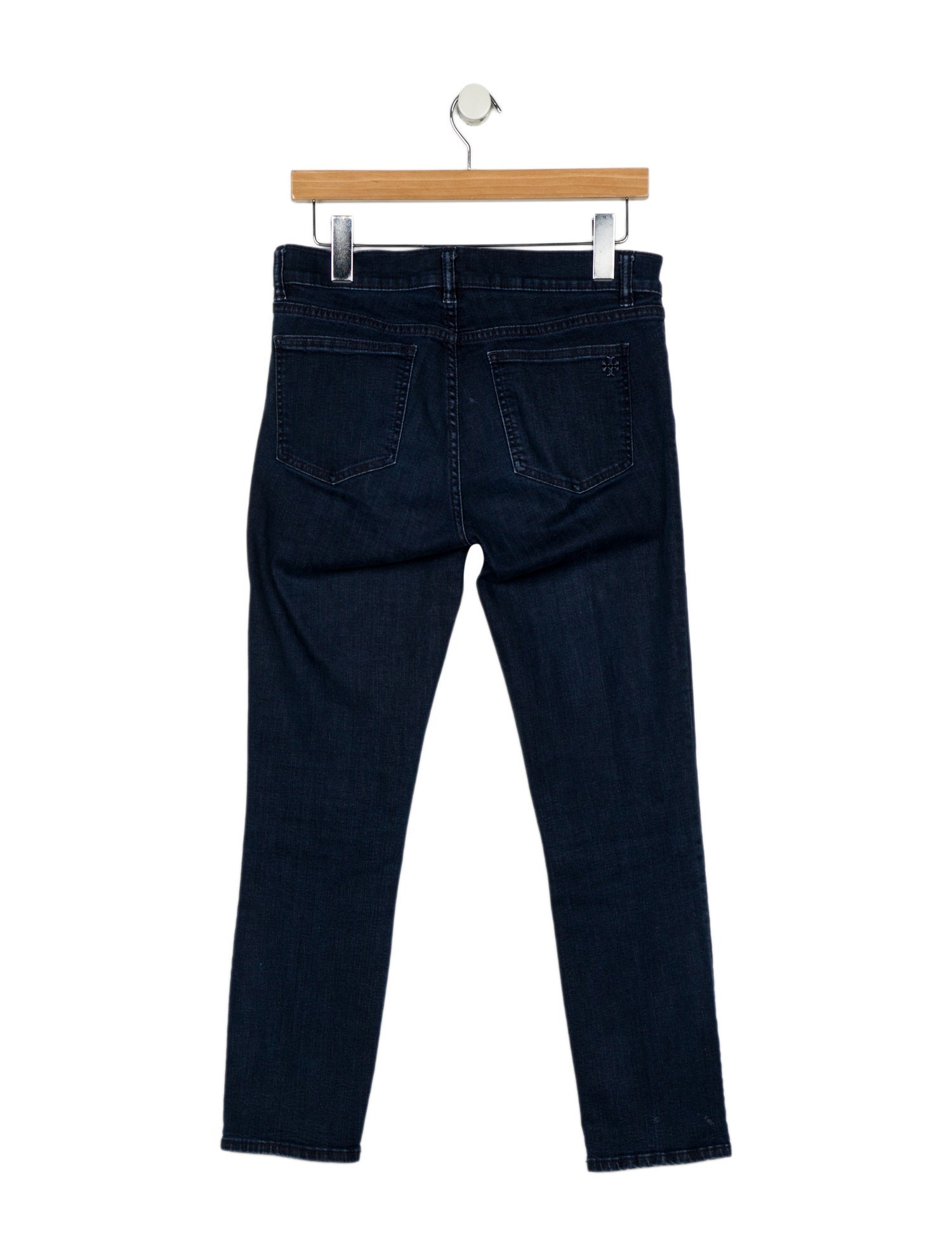 Tory Burch Mid-Rise Straight Leg Jeans