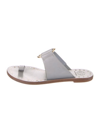 Tory Burch Leather Studded Accents Slides