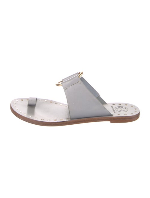 Tory Burch Leather Studded Accents Slides