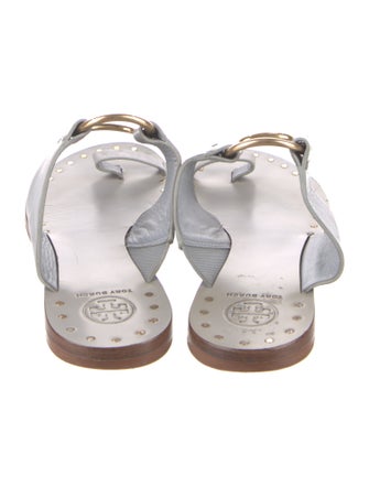 Tory Burch Leather Studded Accents Slides