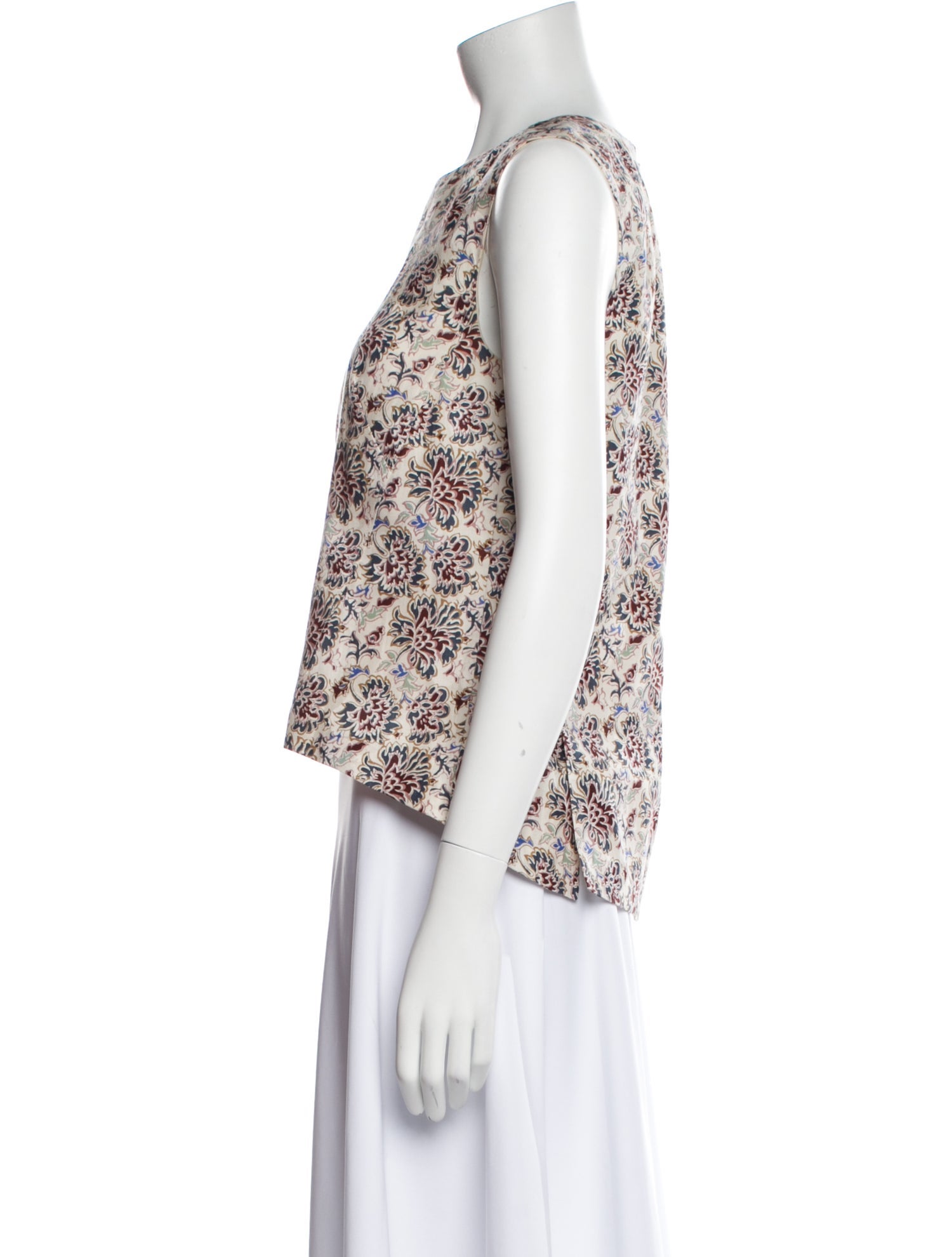 Tory Burch Floral Print Crew Neck Top