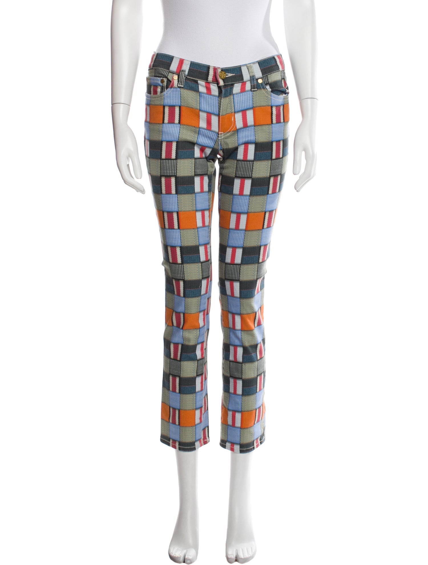 Tory Burch Printed Skinny Leg Pants