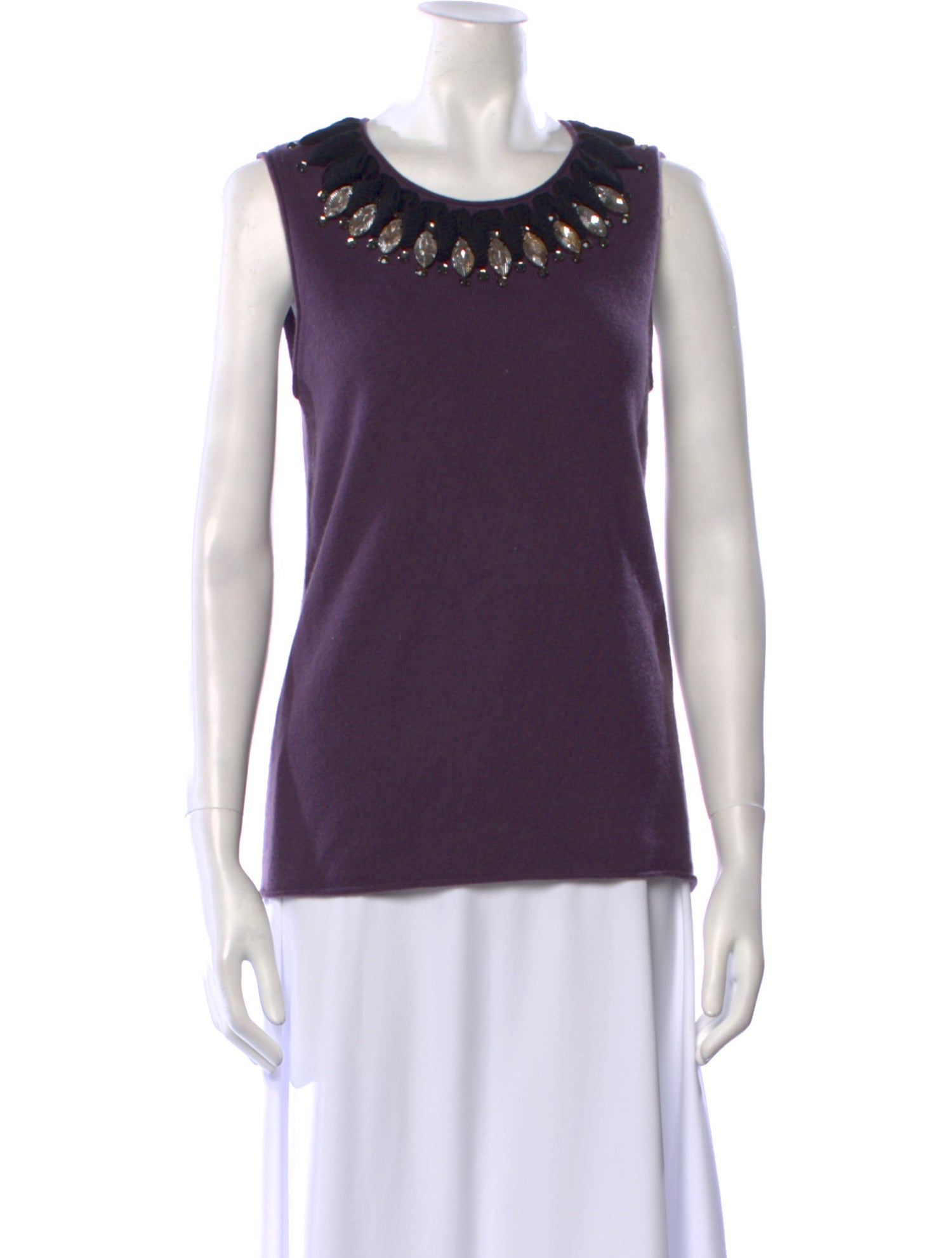 Tory Burch Cashmere Scoop Neck Top