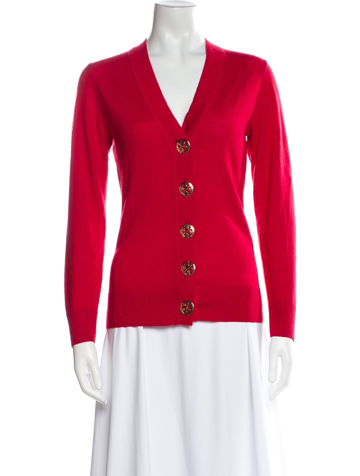 Tory Burch Merino Wool V-Neck Sweater