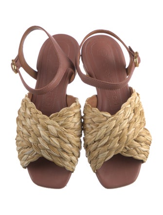 Tory Burch Straw Braided Accents Espadrilles