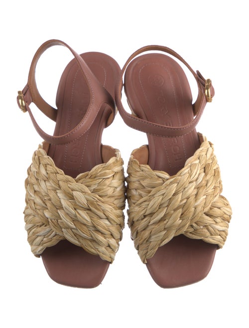 Tory Burch Straw Braided Accents Espadrilles