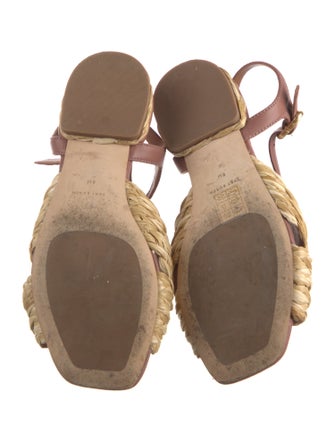 Tory Burch Straw Braided Accents Espadrilles