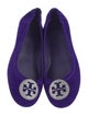 Tory Burch Suede Crystal Embellishments Ballet Flats