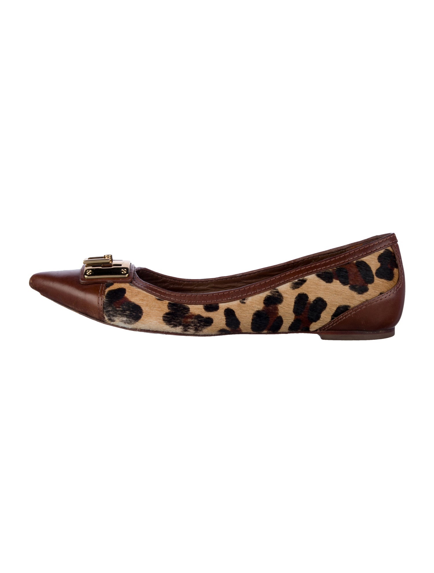Tory Burch Ponyhair Animal Print Ballet Flats