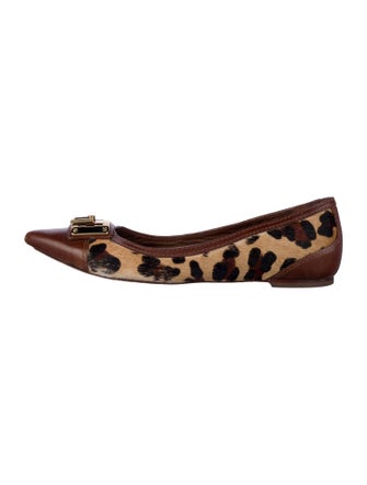 Tory Burch Ponyhair Animal Print Ballet Flats