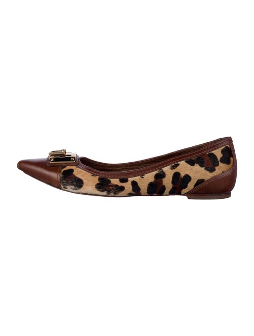 Tory Burch Ponyhair Animal Print Ballet Flats