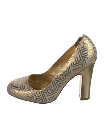 Tory Burch Printed Glitter Accents Pumps