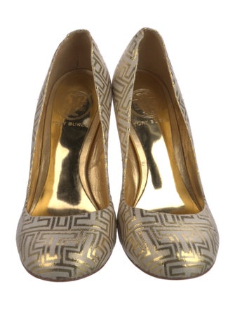 Tory Burch Printed Glitter Accents Pumps