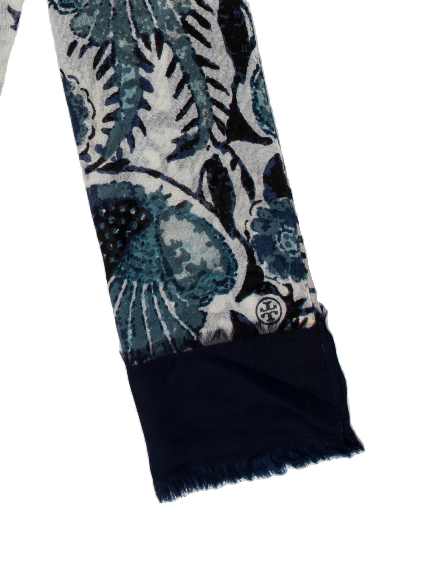 Tory Burch Wool Floral Print Scarf