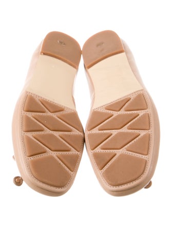 Tory Burch Leather Bow Accents Ballet Flats