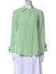 Tory Burch Silk Long Sleeve Button-Up Top
