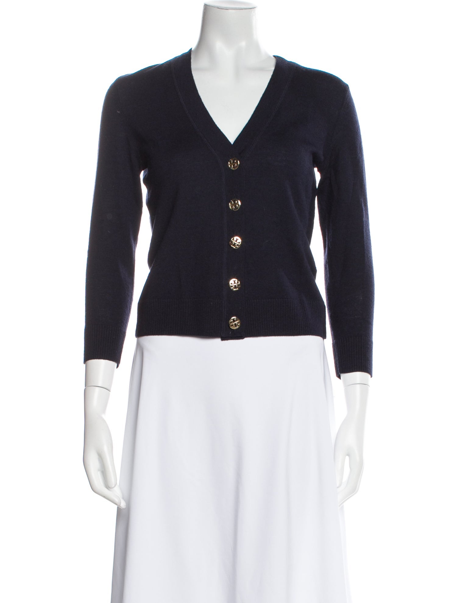 Tory Burch Merino Wool V-Neck Sweater