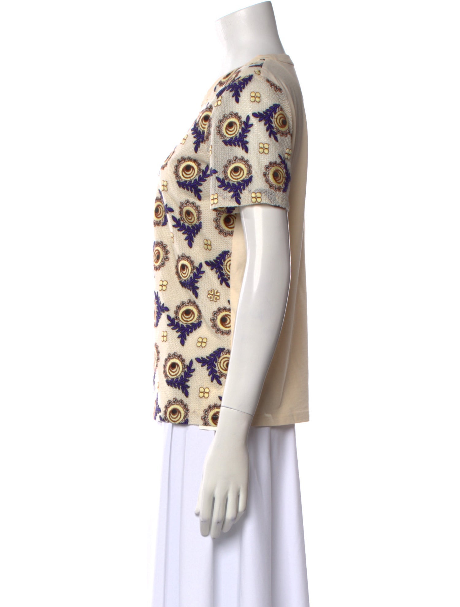 Tory Burch Printed Crew Neck T-Shirt
