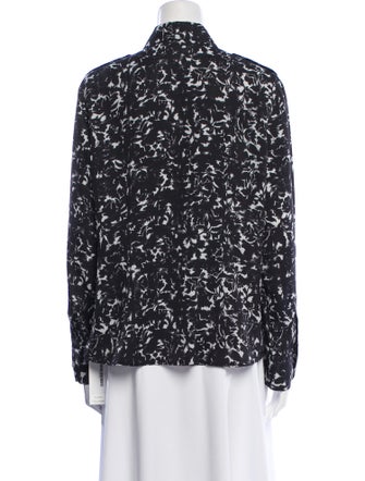Tory Burch Printed Long Sleeve Button-Up Top