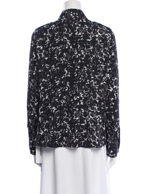 Tory Burch Printed Long Sleeve Button-Up Top