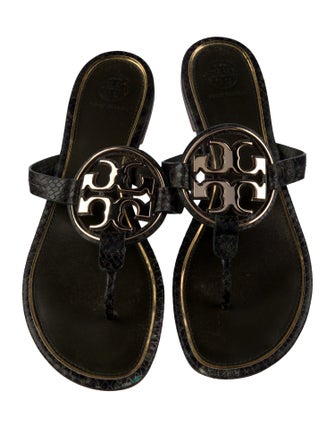 Tory Burch Snakeskin Slides
