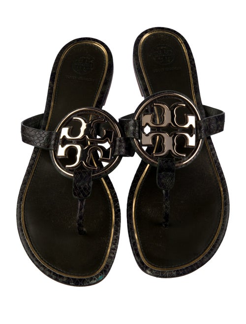 Tory Burch Snakeskin Slides