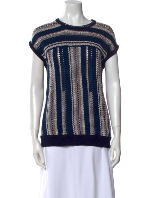 Tory Burch Striped Crew Neck Sweater