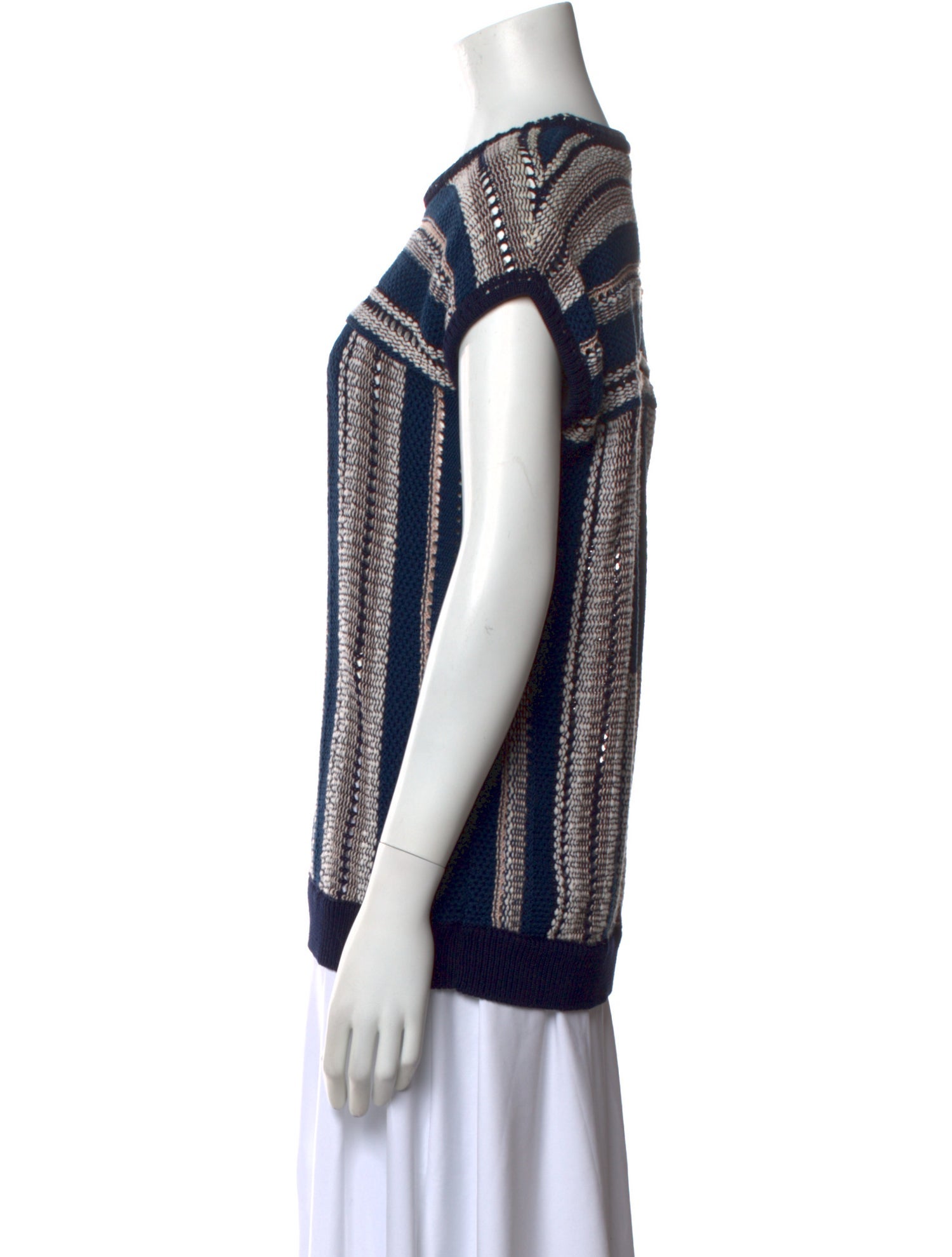 Tory Burch Striped Crew Neck Sweater