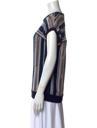 Tory Burch Striped Crew Neck Sweater