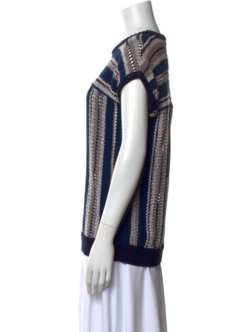 Tory Burch Striped Crew Neck Sweater