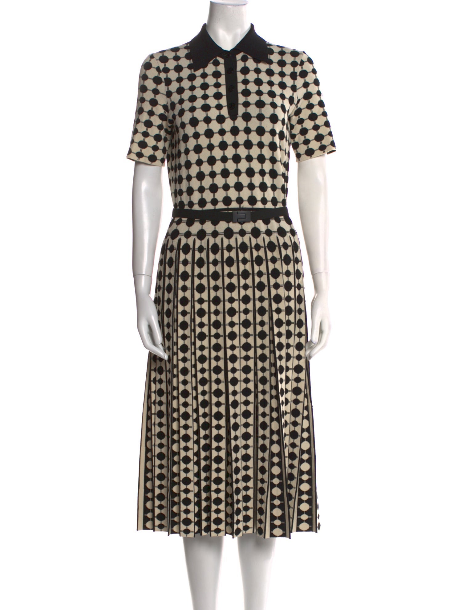Tory Burch Polka Dot Print Knee-Length Dress