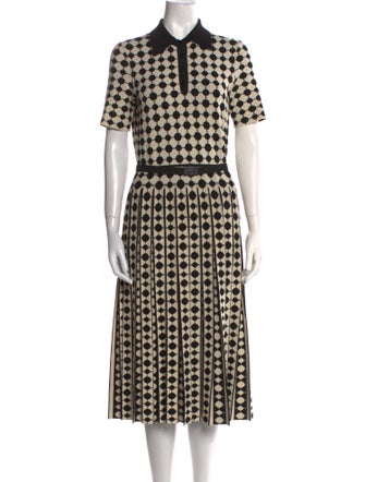 Tory Burch Polka Dot Print Knee-Length Dress