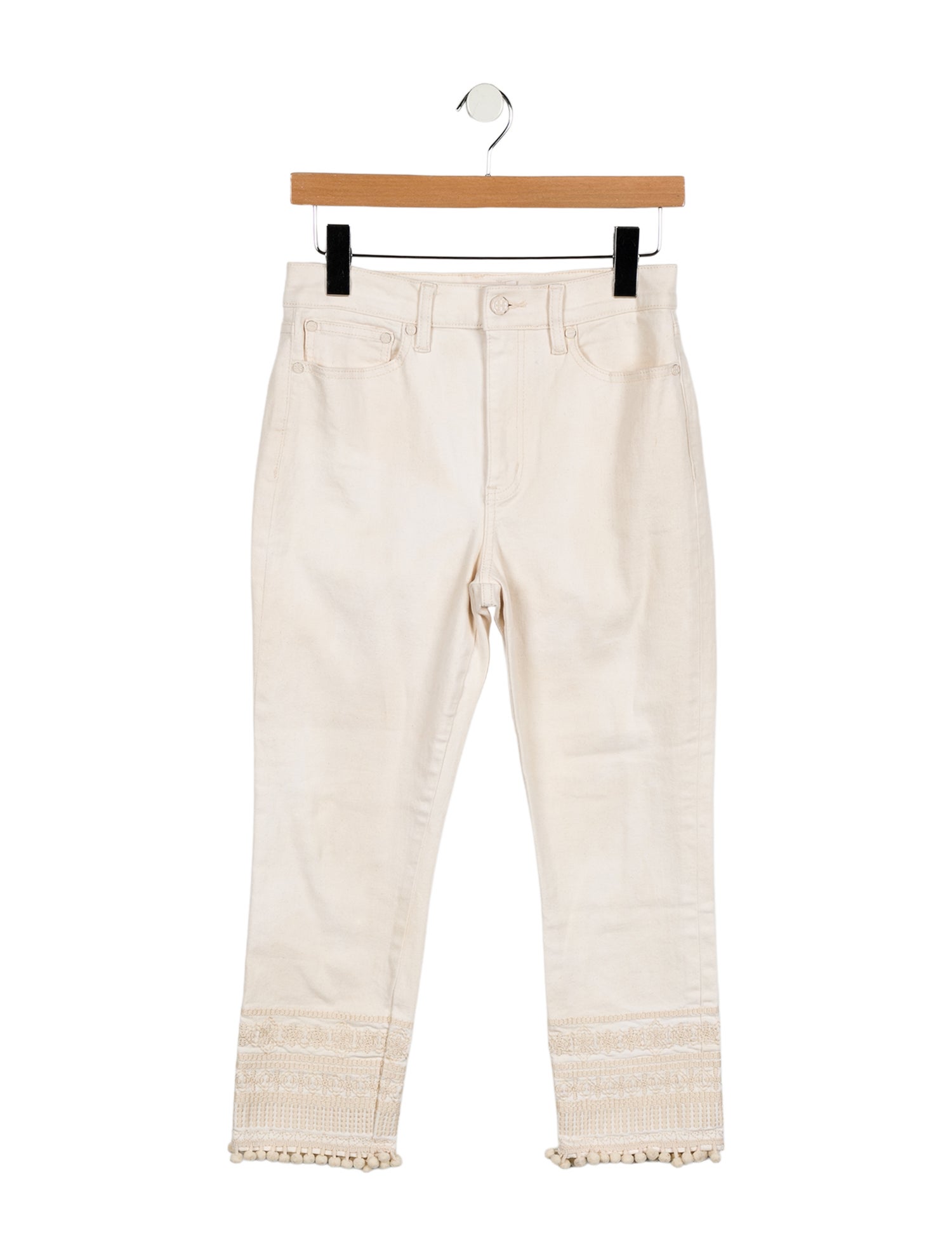 Tory Burch High-Rise Straight Leg Jeans
