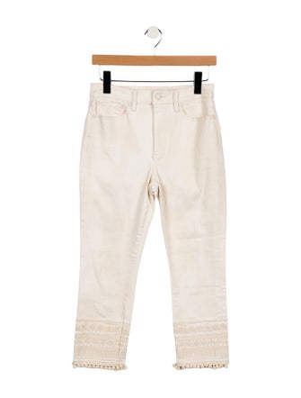 Tory Burch High-Rise Straight Leg Jeans