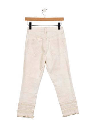 Tory Burch High-Rise Straight Leg Jeans