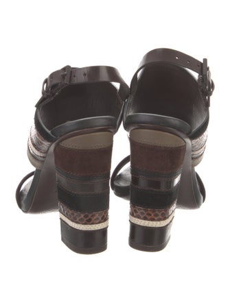 Tory Burch Suede Animal Print Slingback Pumps