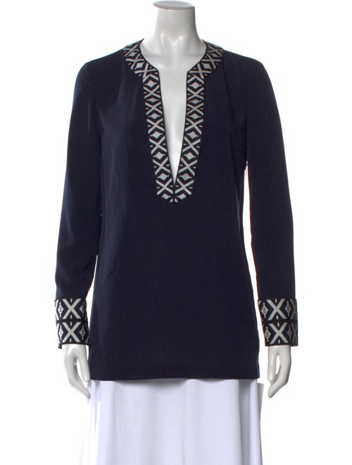 Tory Burch V-Neck Long Sleeve Tunic